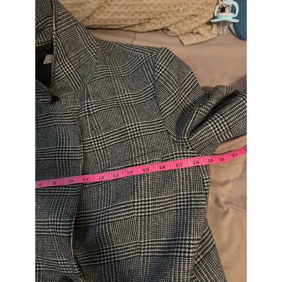 Everlane Wool Blend Oversized Blazer Glen Plaid EUC Size 2 Womens - Picture 8 of 9